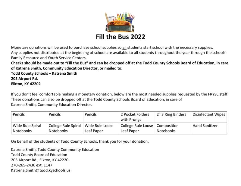 Fill the Bus 2022-23